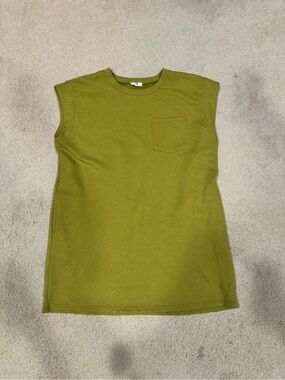 entro Chartreuse Green Textured Dress
